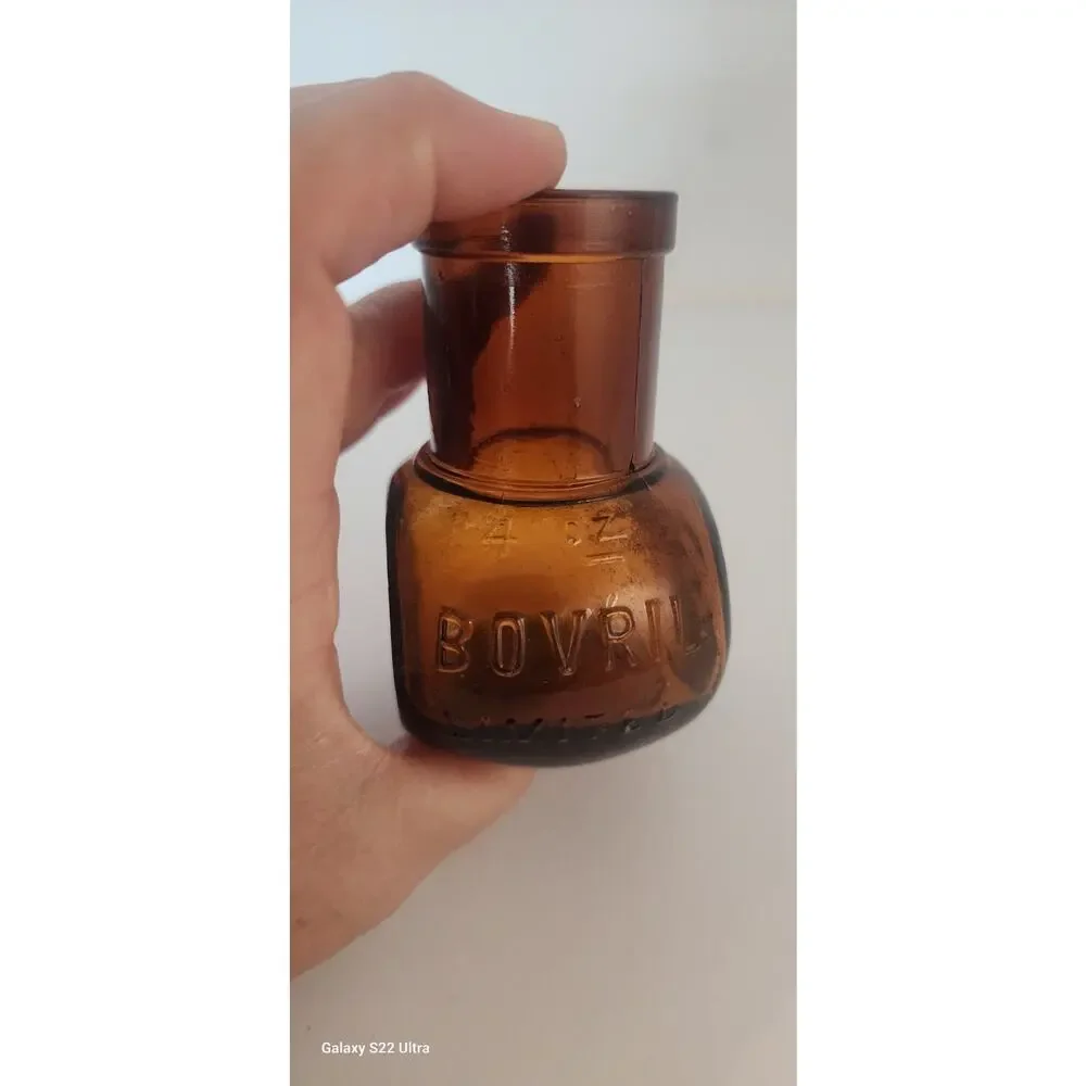 4oz Bovril Limited Vintage Amber Bottle